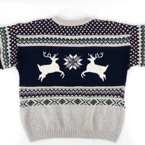 90s deer crewneck sweater 1990s vintage - Picture 3 of 4